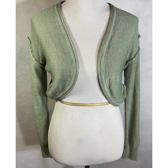 NWT Altar'd State Desert Sage Green Shrug Open Front Cardigan Short Women's XS - Picture 1 of 6